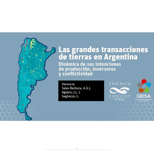 Header for Las grandes transacciones de tierras en Argentina: Dinámica de sus intenciones de producción, inversores y conflictividad
