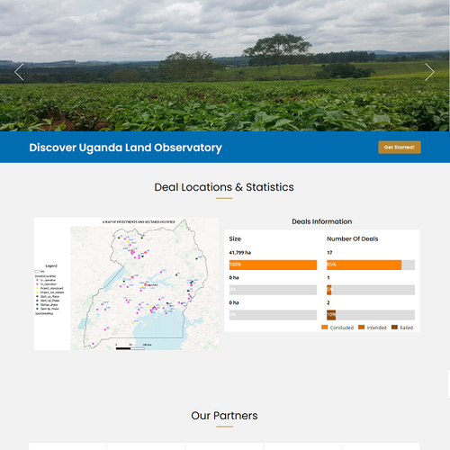 Header for Uganda Land Observatory knowledge and information platform is live!